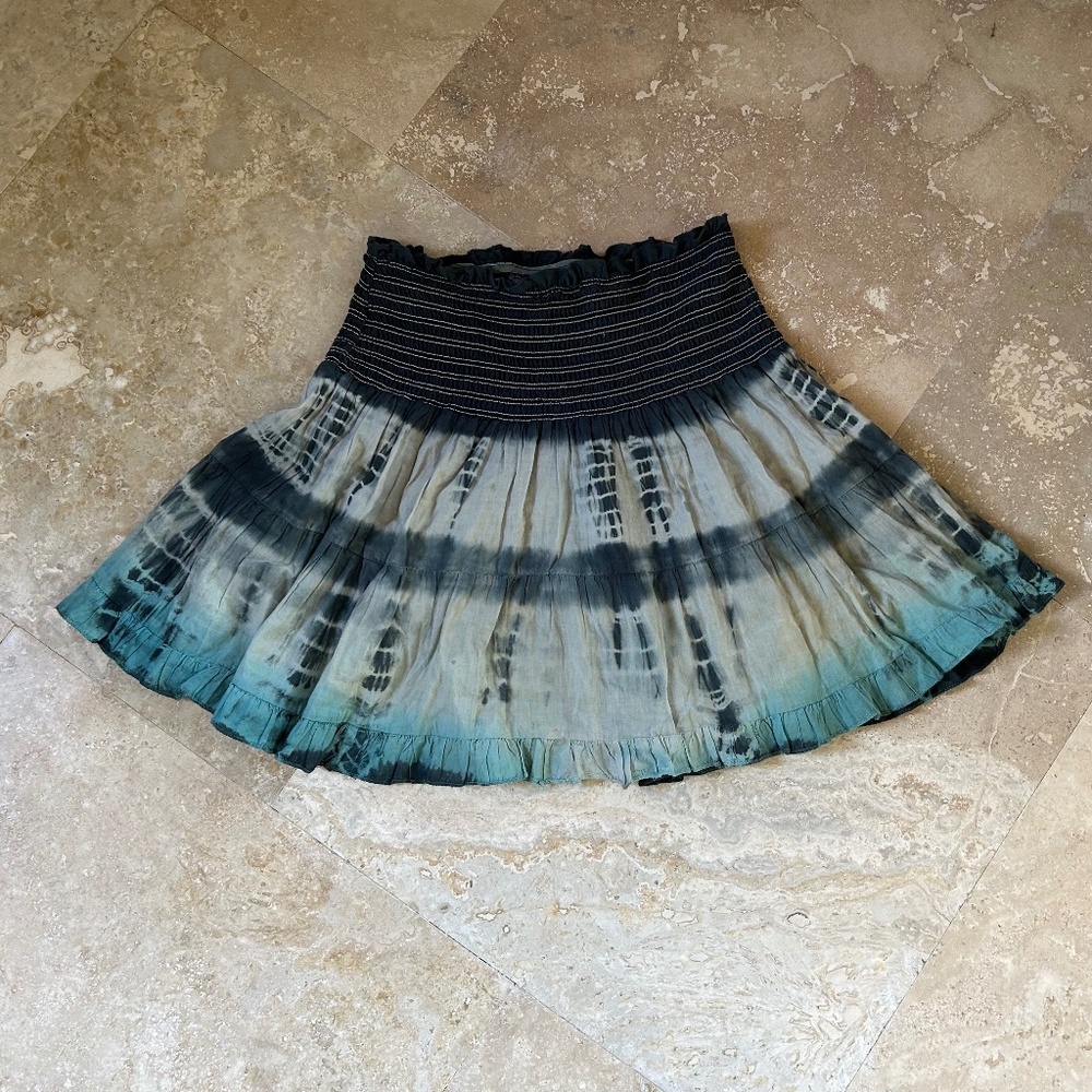 Magazine tie dye mini skater skirt, Size M